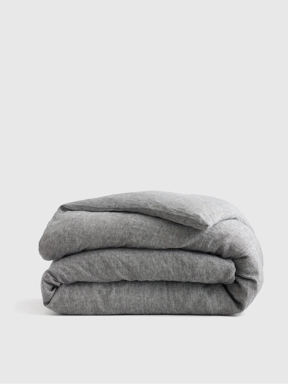 NEW QUINCE $174 KING European Linen Duvet Cover Charcoal Chambray MY ONLY ONE